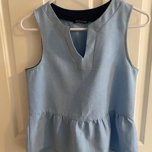 Light Blue Peplum Top